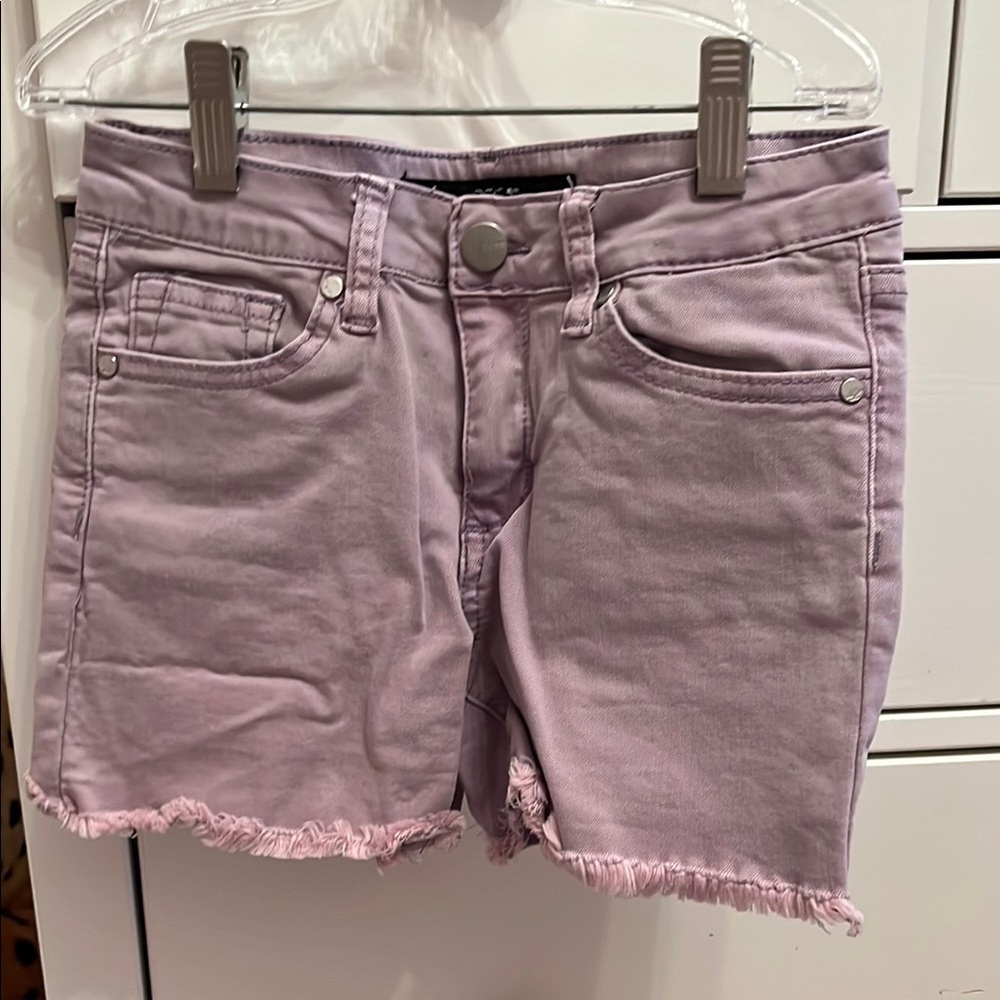 Lavender Frayed Hem Women's Shorts
